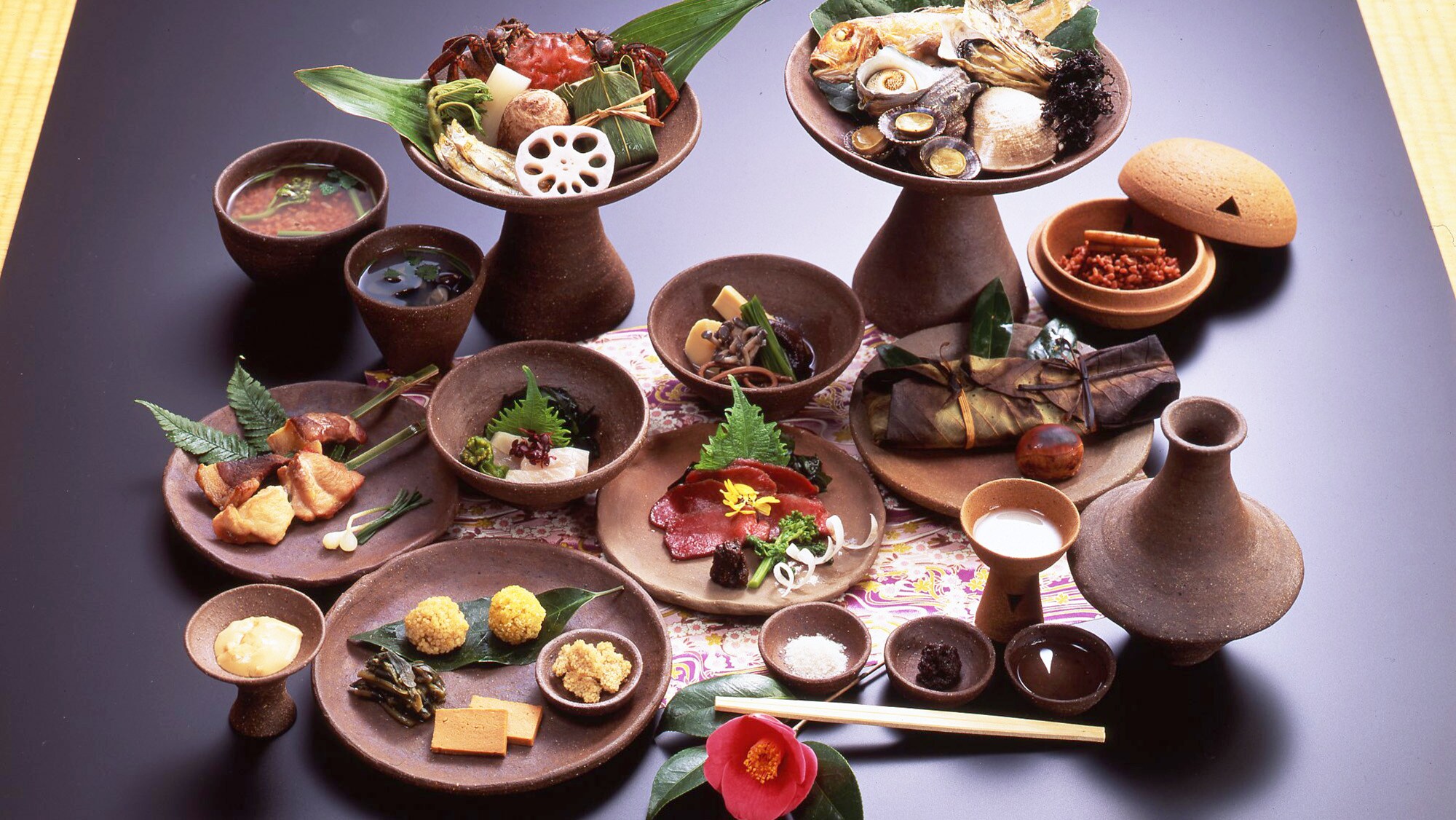 *[古代食物「彌生宴會」] 根據文獻等重現古代食物。