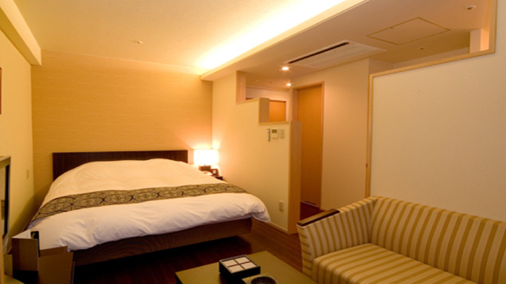 [Western-style double room with open-air bath 19㎡] Popular with couples and couples ♪