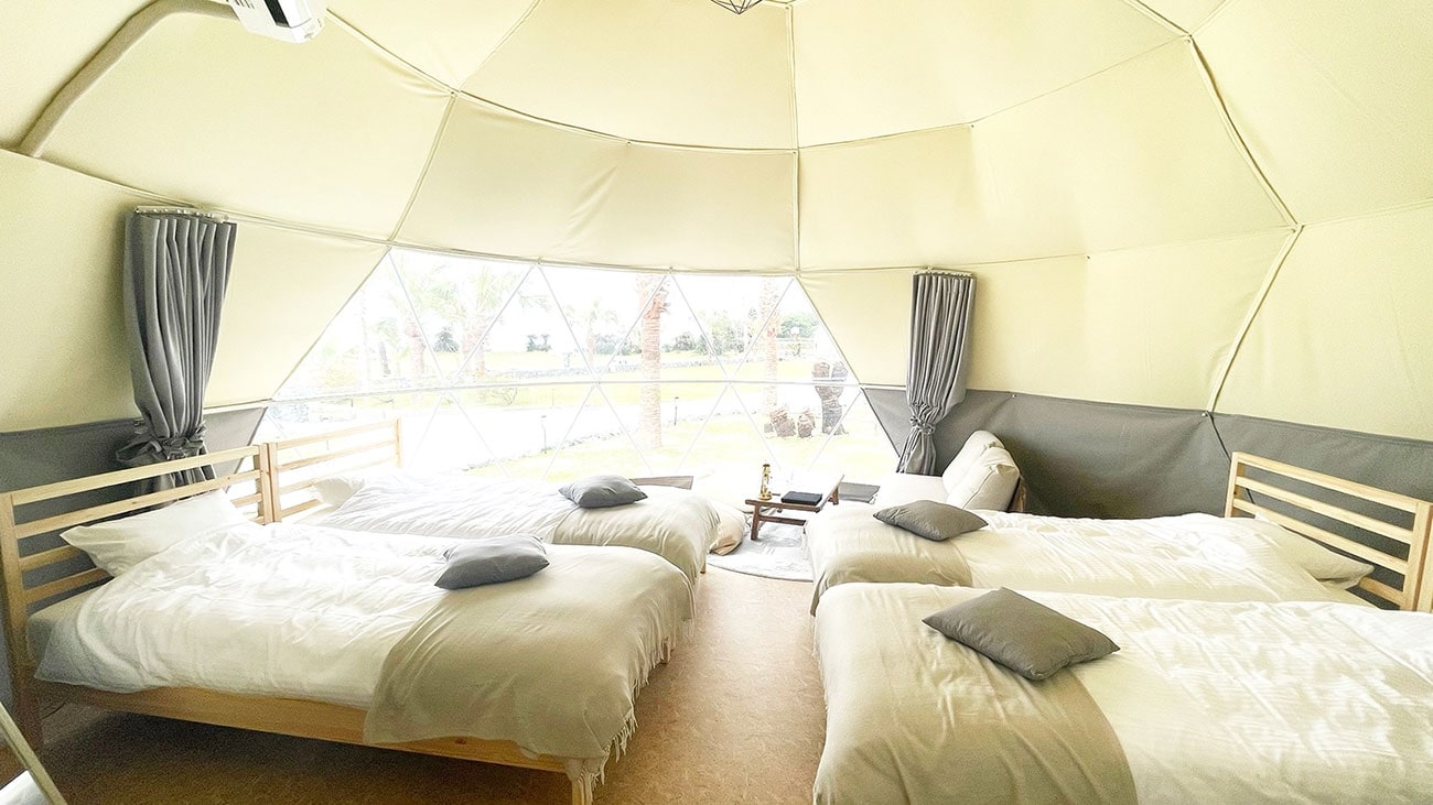 A dome tent that is just the right size.
