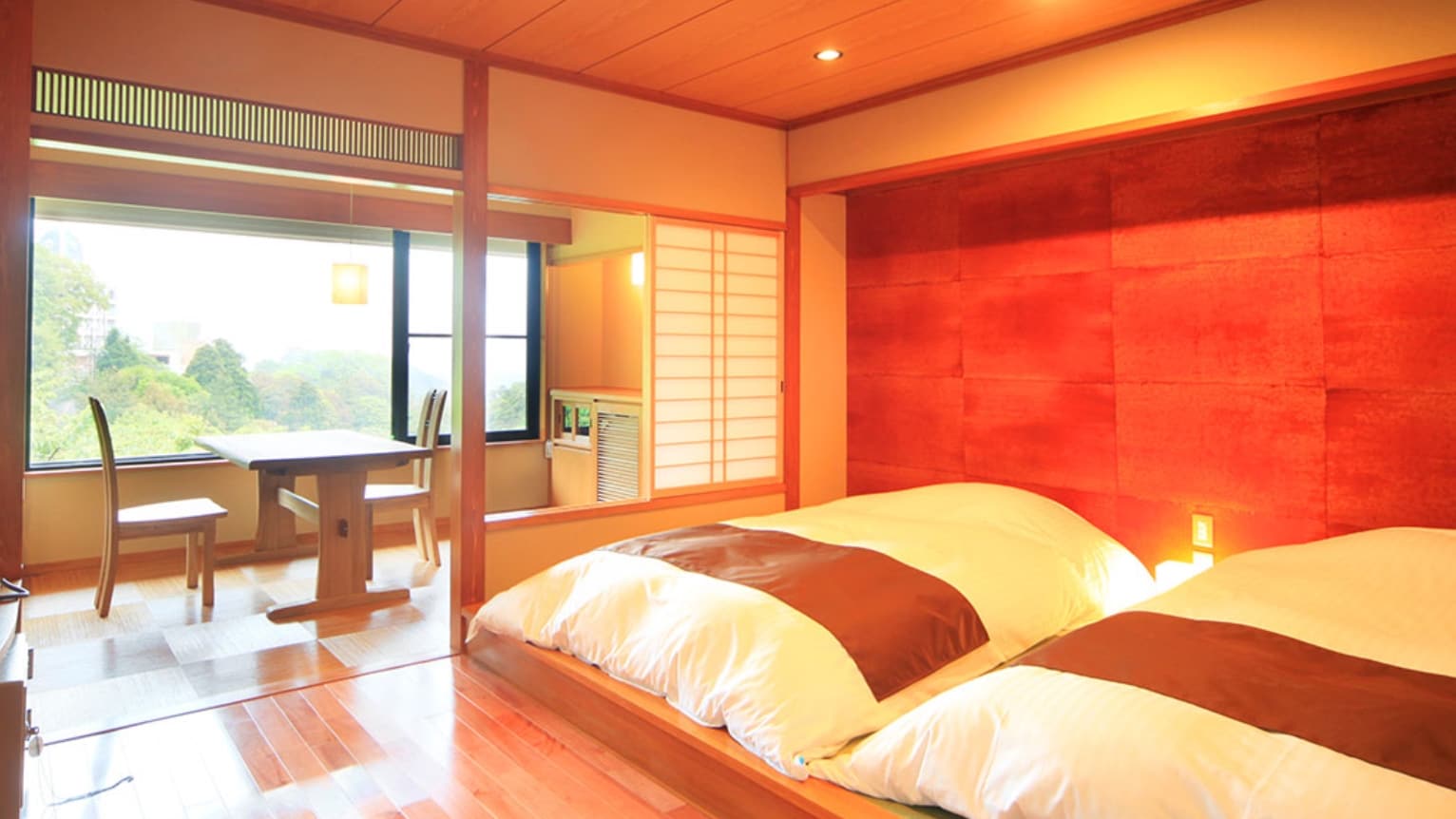 [Non-smoking] Japanese modern twin with a good view ◆ With a comfortable bed ◆