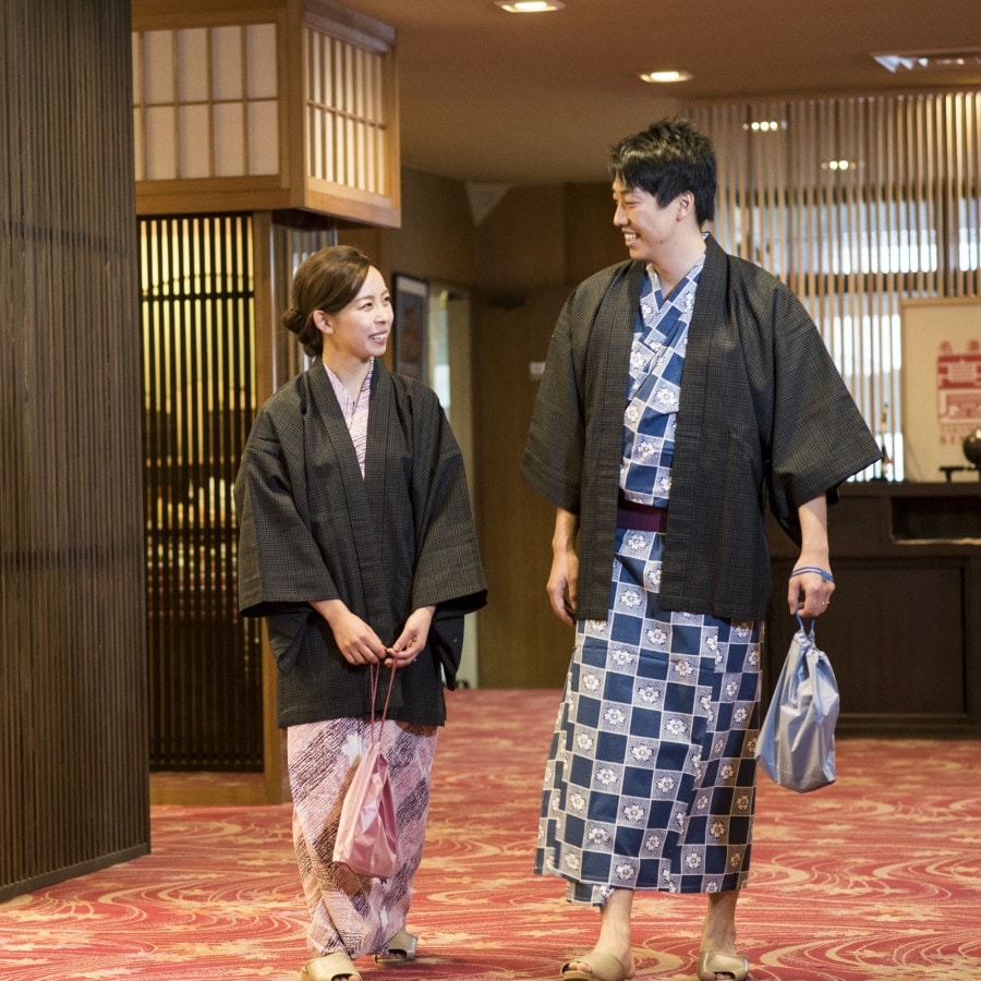 You can enjoy your stay in the spacious lounge where "a modern Japanese space spreads"