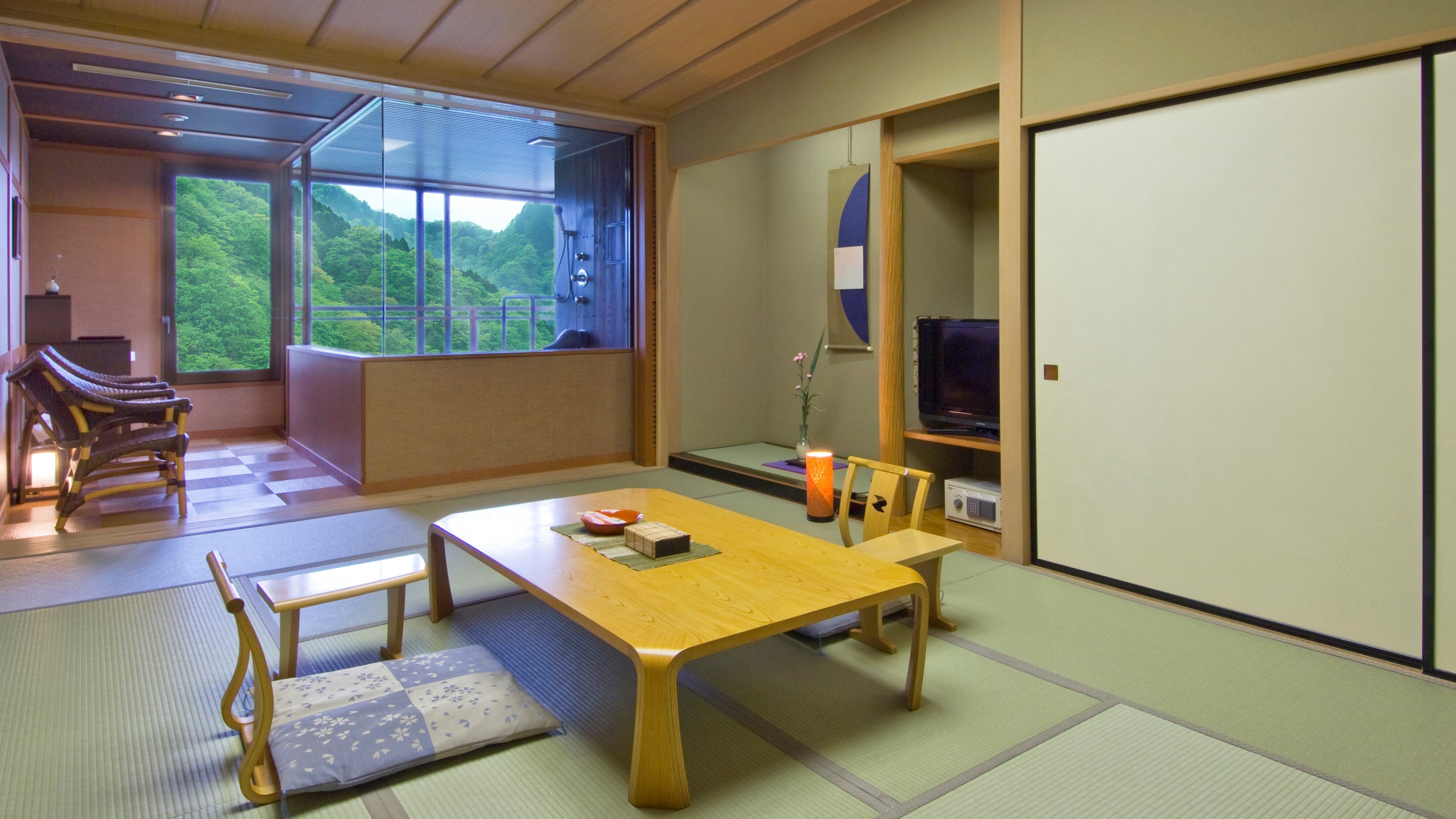 Semi-open-air bath Japanese-style room