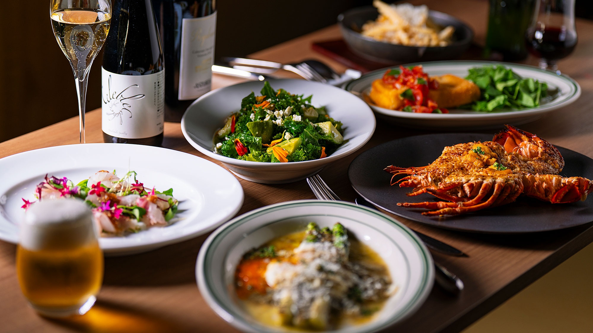 Kuyo An Course: Appetizer / Soup / Pasta / Fish dish / Meat dish / Dessert / Coffee, Tea and Bread