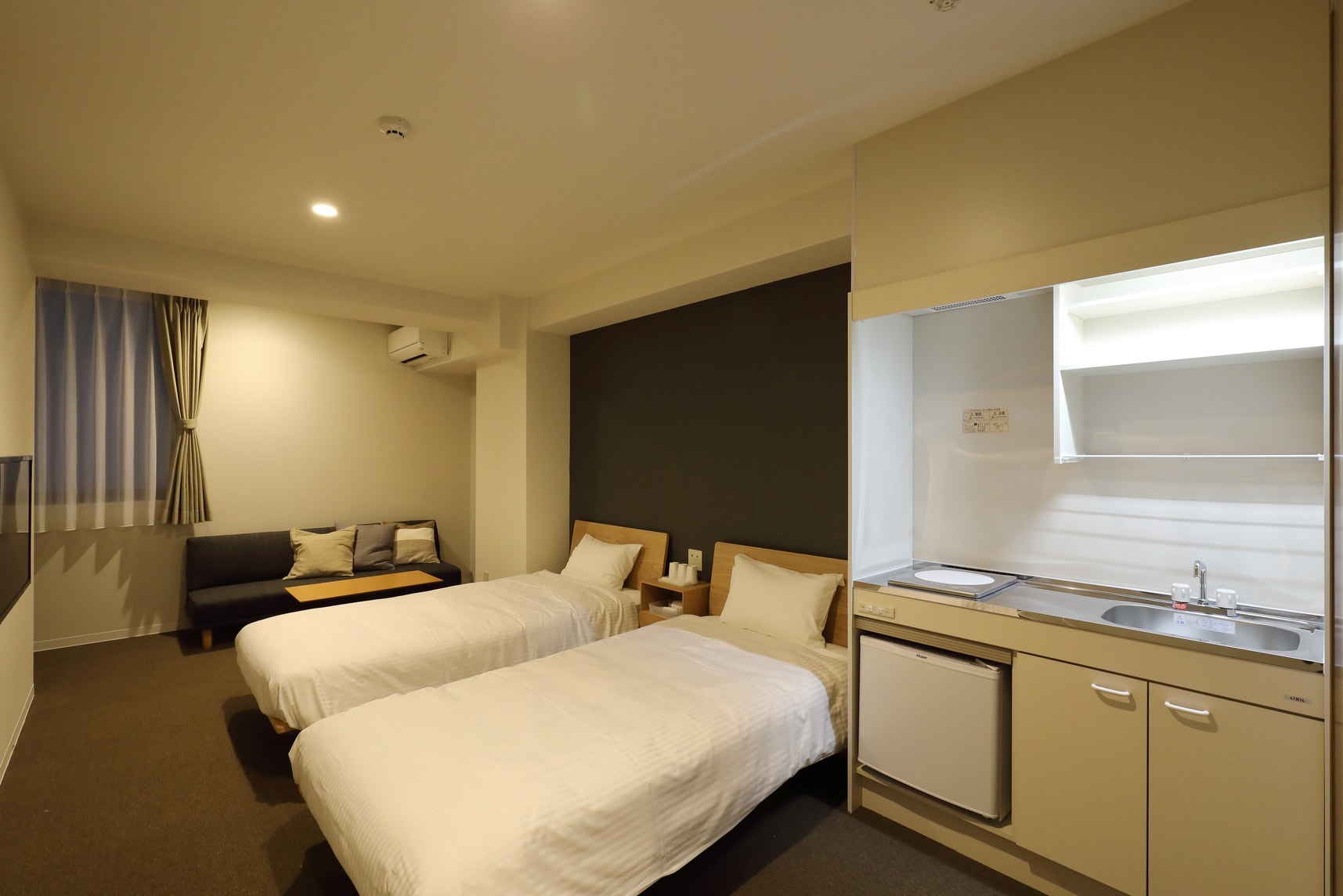 Triple (3 persons capacity, private bathroom & toilet, mini kitchen)