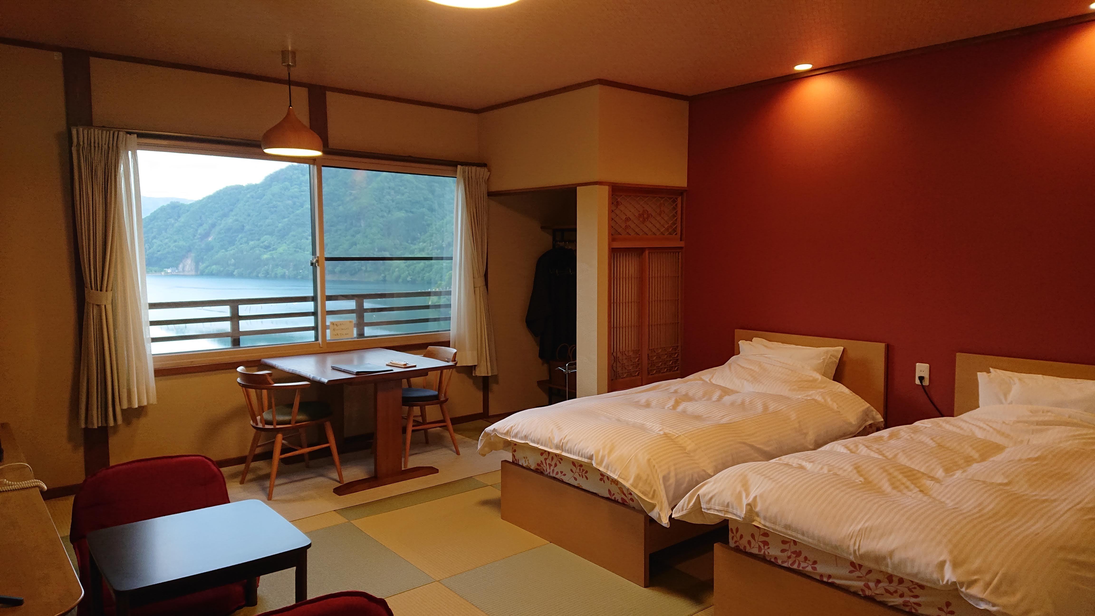 Lake side twin room, Kiritsubo room or Genji room