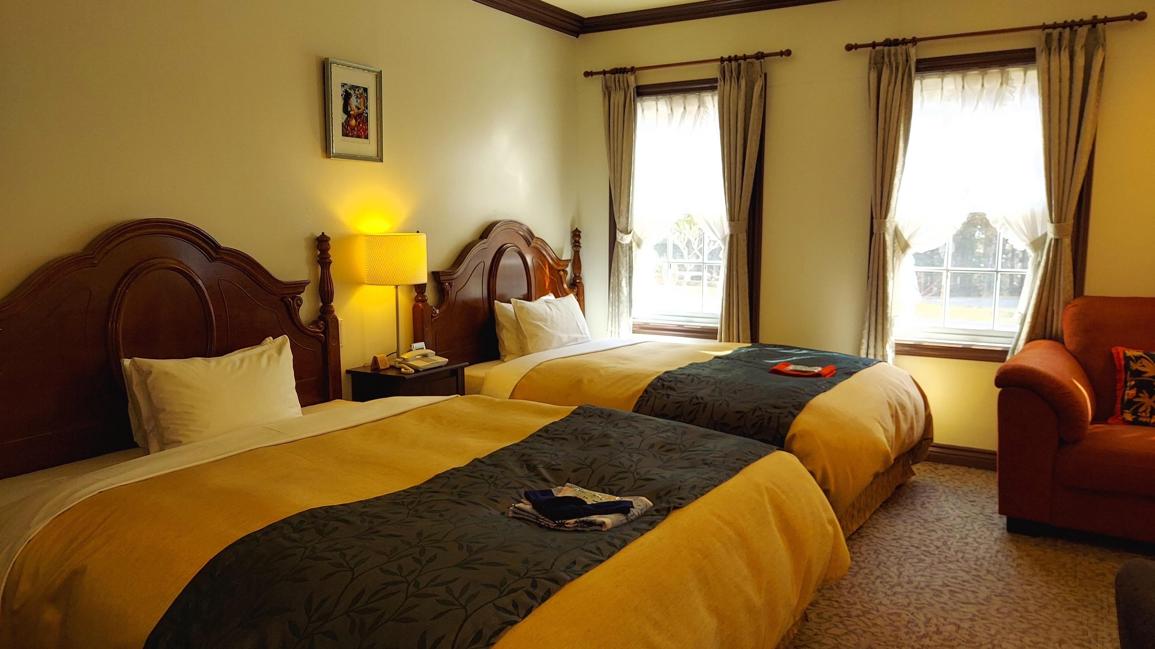 ●Twin room●Relax yourself after your trip in a spacious space