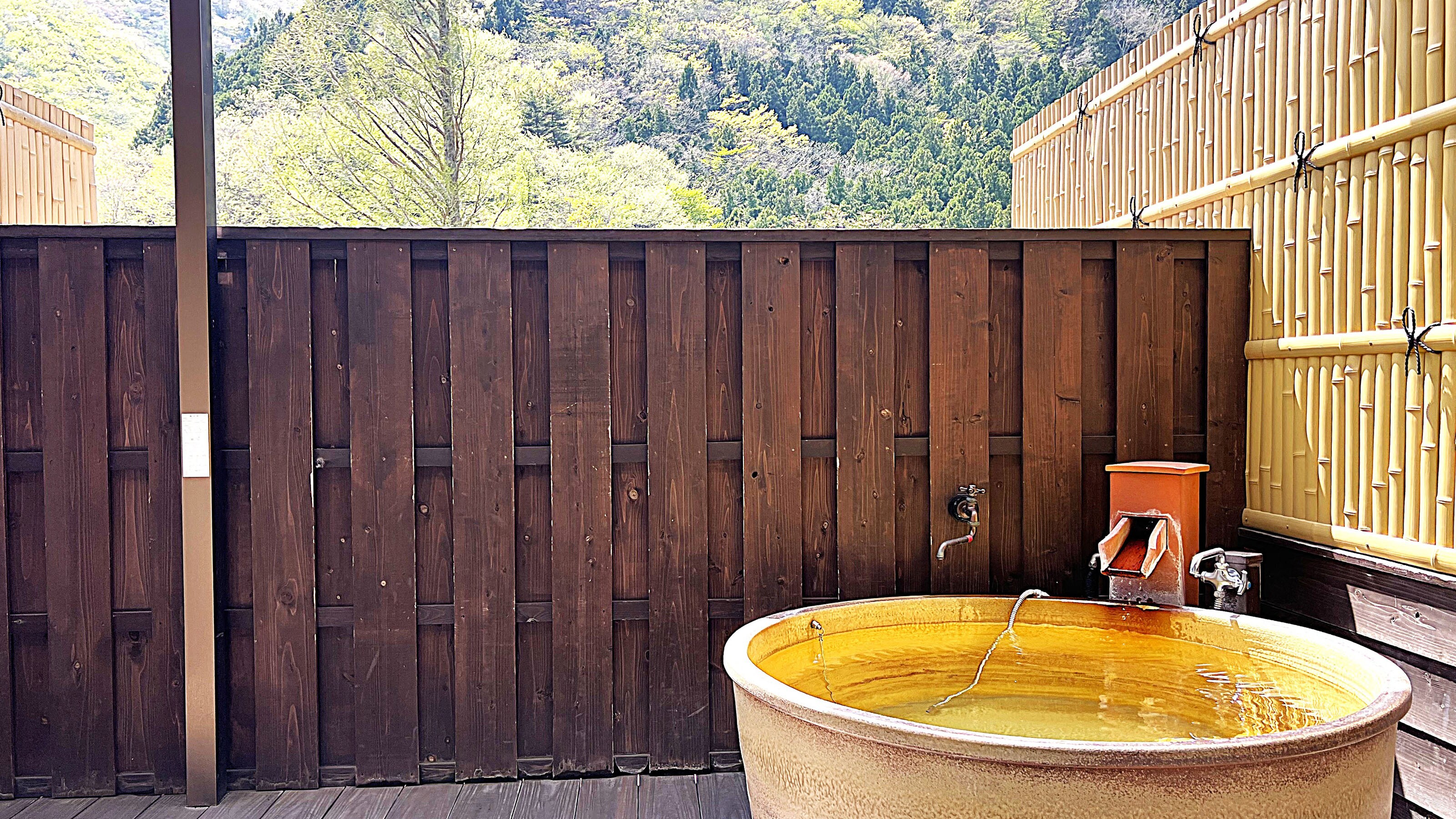 Guest room with open-air bath (ceramic)