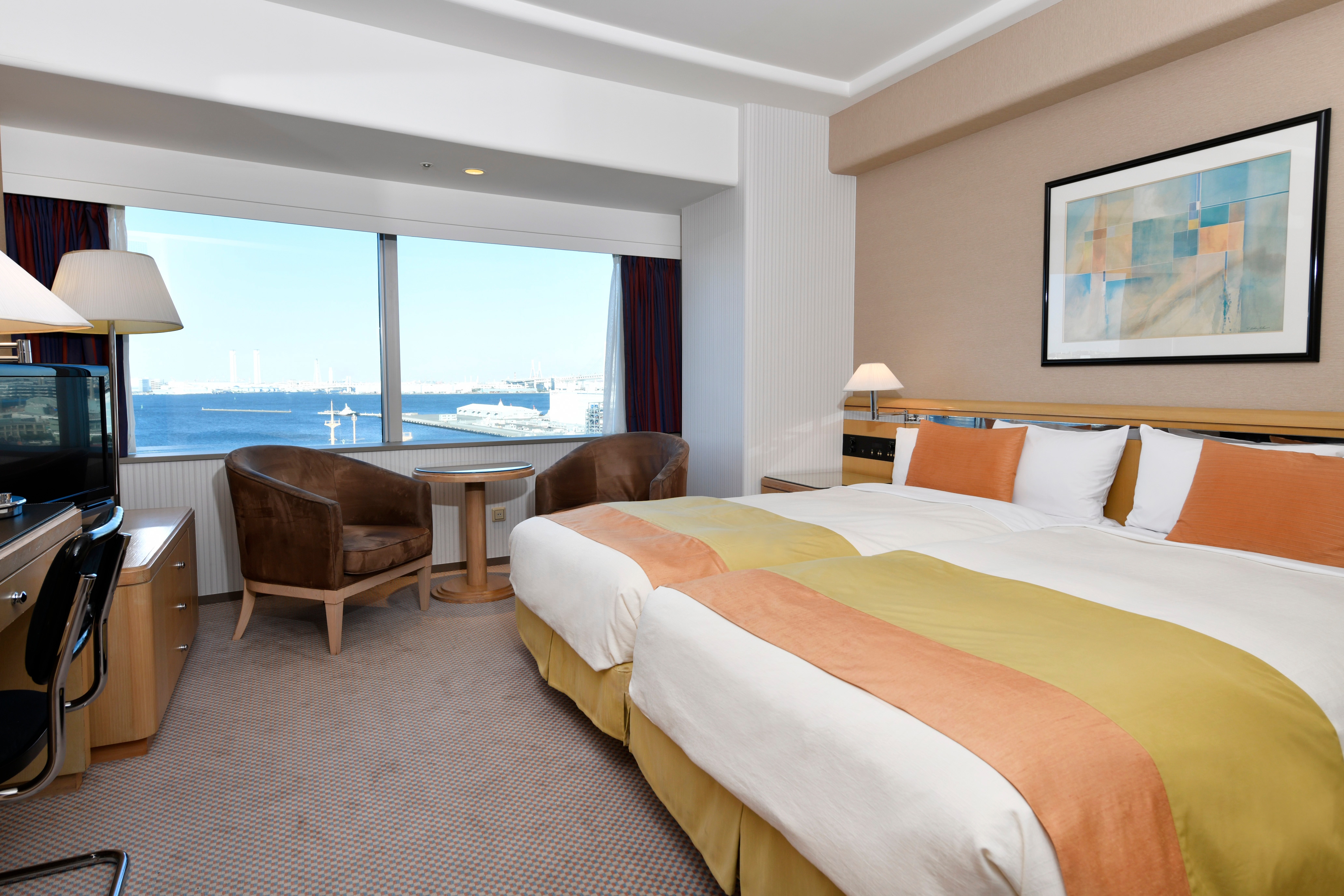 Kamar Twin Hollywood Lantai Standar Gedung Tower dengan Pemandangan Teluk