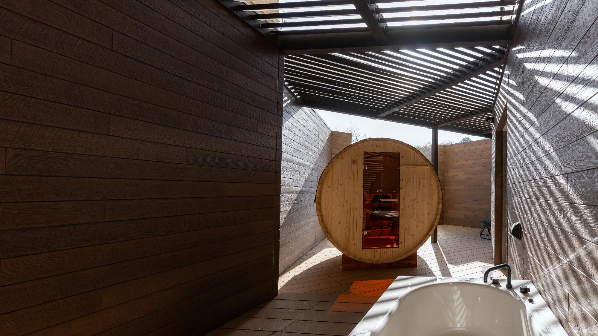 Twin room with barrel sauna and open-air bath [Capacity: 2 adults]