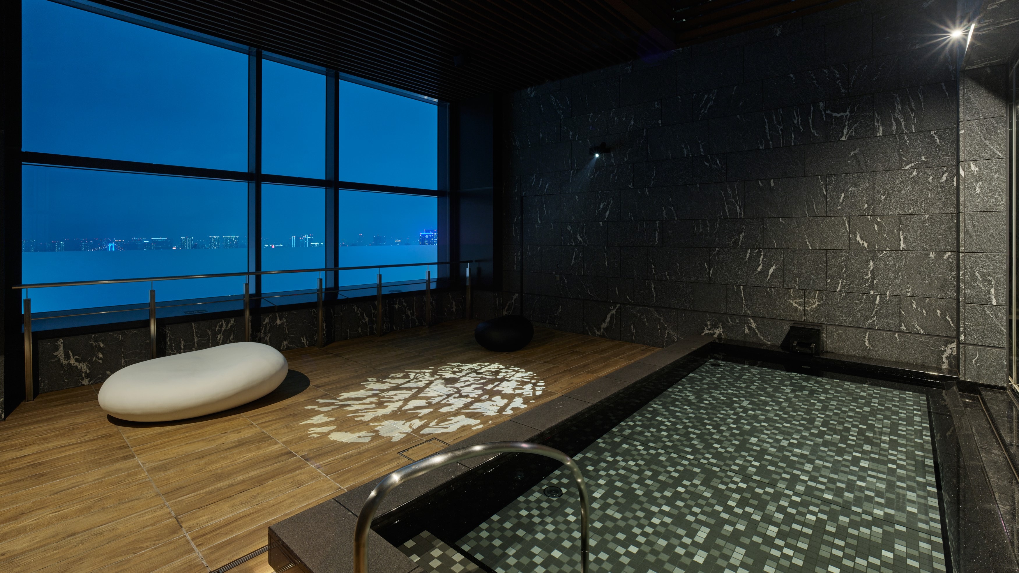 Large communal bath exclusively for guests