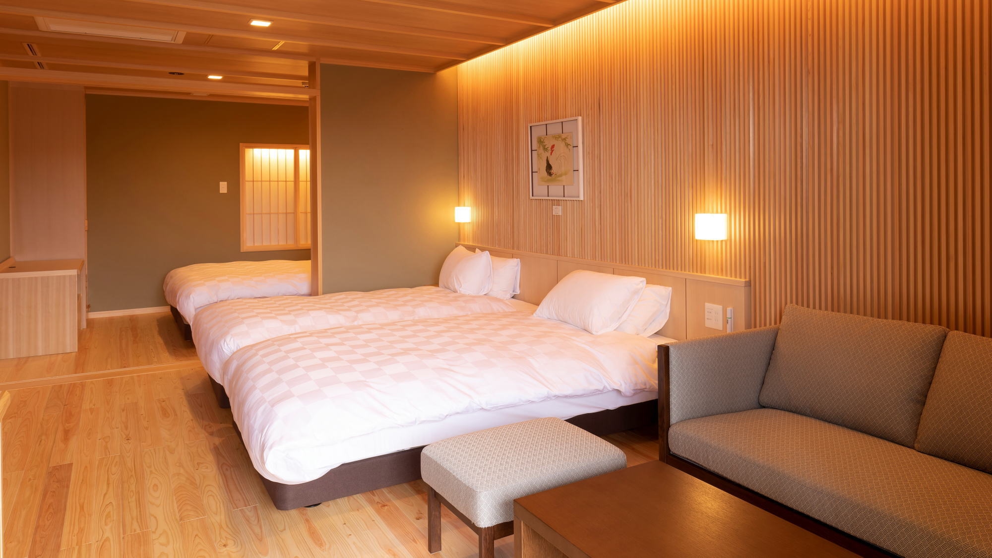 [Open-air bath + terrace included] Relaxing Western-style room & Western-style twin room "Miyabi"