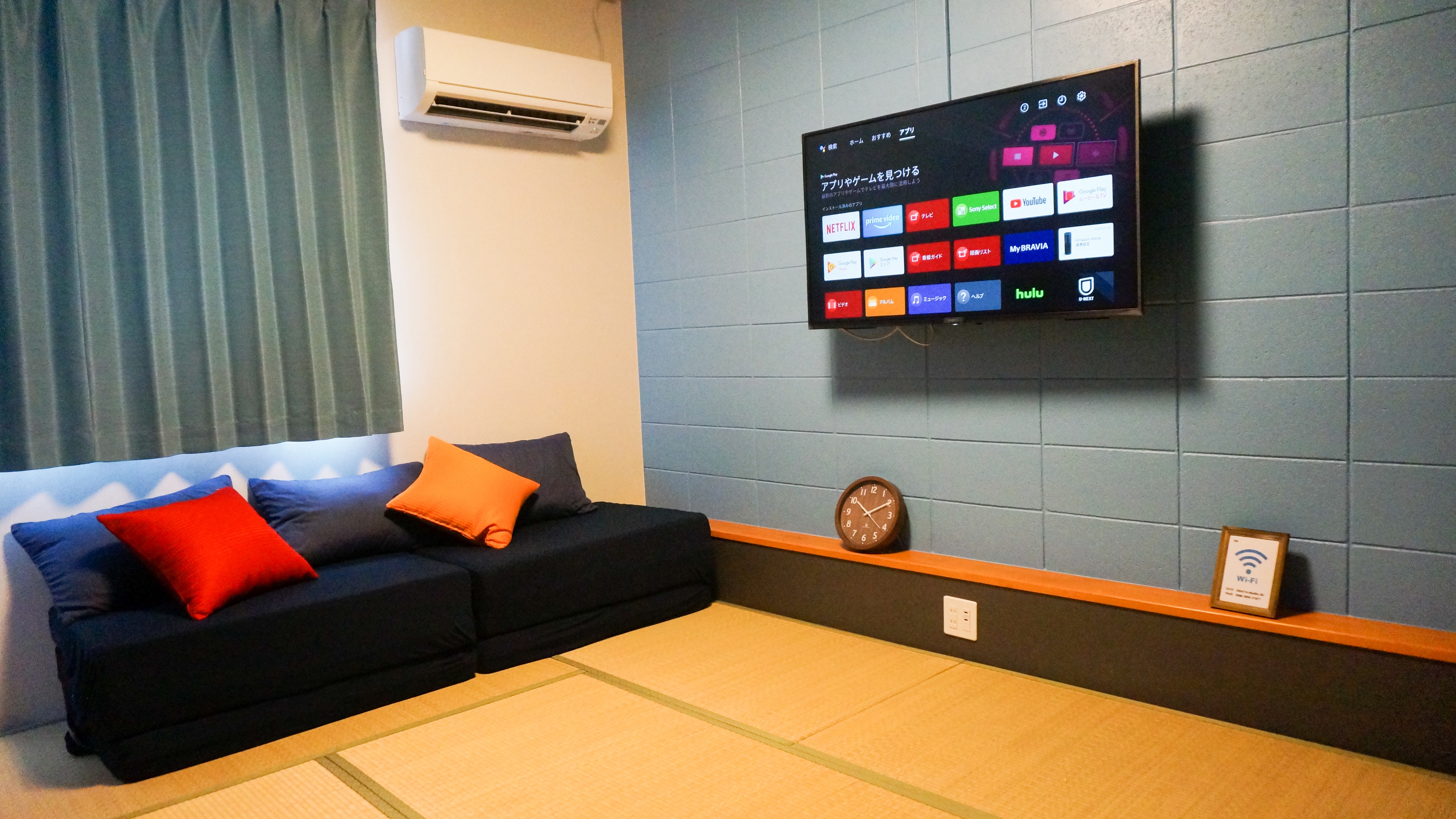 The Japanese-style room is also spacious! You can relax there (^)o(^)