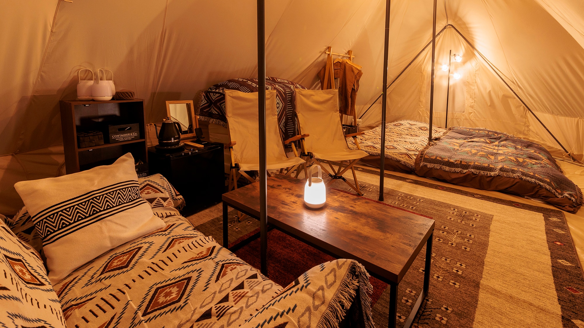 Glamping area * An example of a guest room