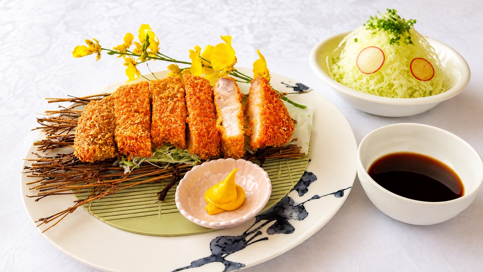 Kagoshima Prefecture-produced pork cutlet kaiseki