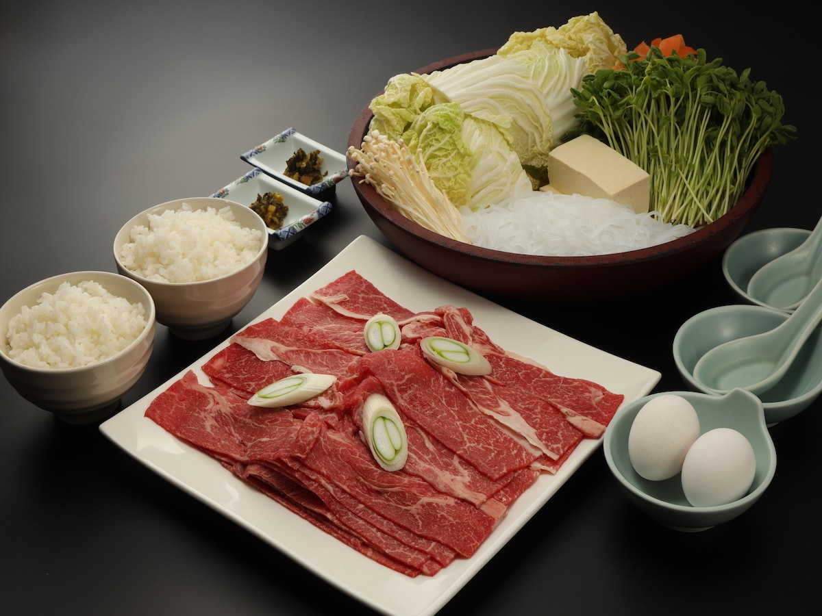 Bungo Wagyu beef sukiyaki set