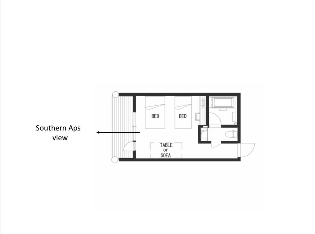 [Yatsugatake Lodge] Semi-double and single twin