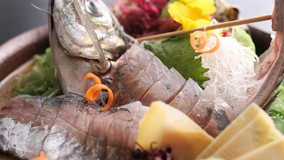 A visually stunning platter of fresh sashimi