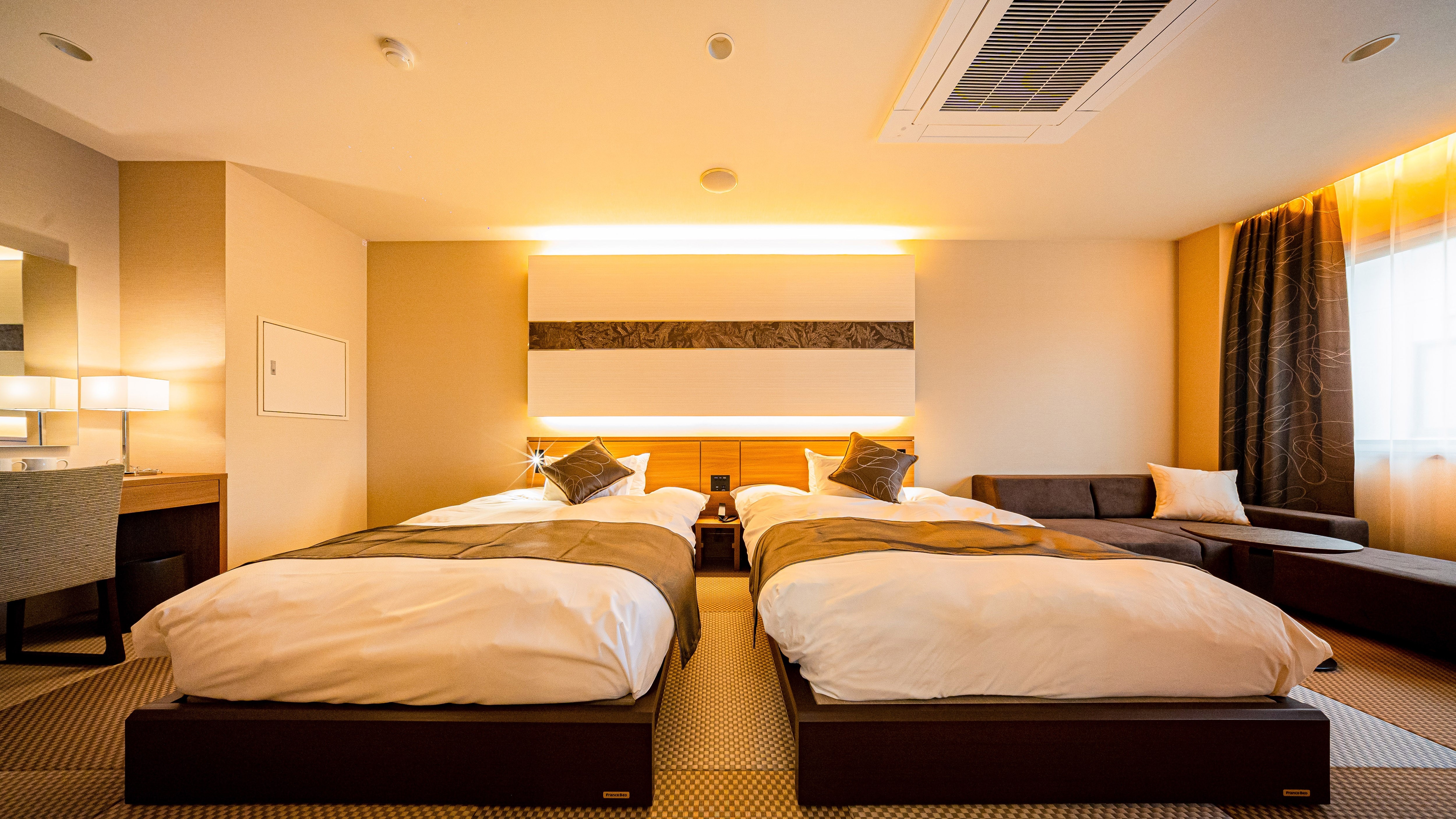 *Diperbarui pada Oktober 2020★Contoh kamar tamu dengan pemandian semi terbuka [kembaran modern Jepang]