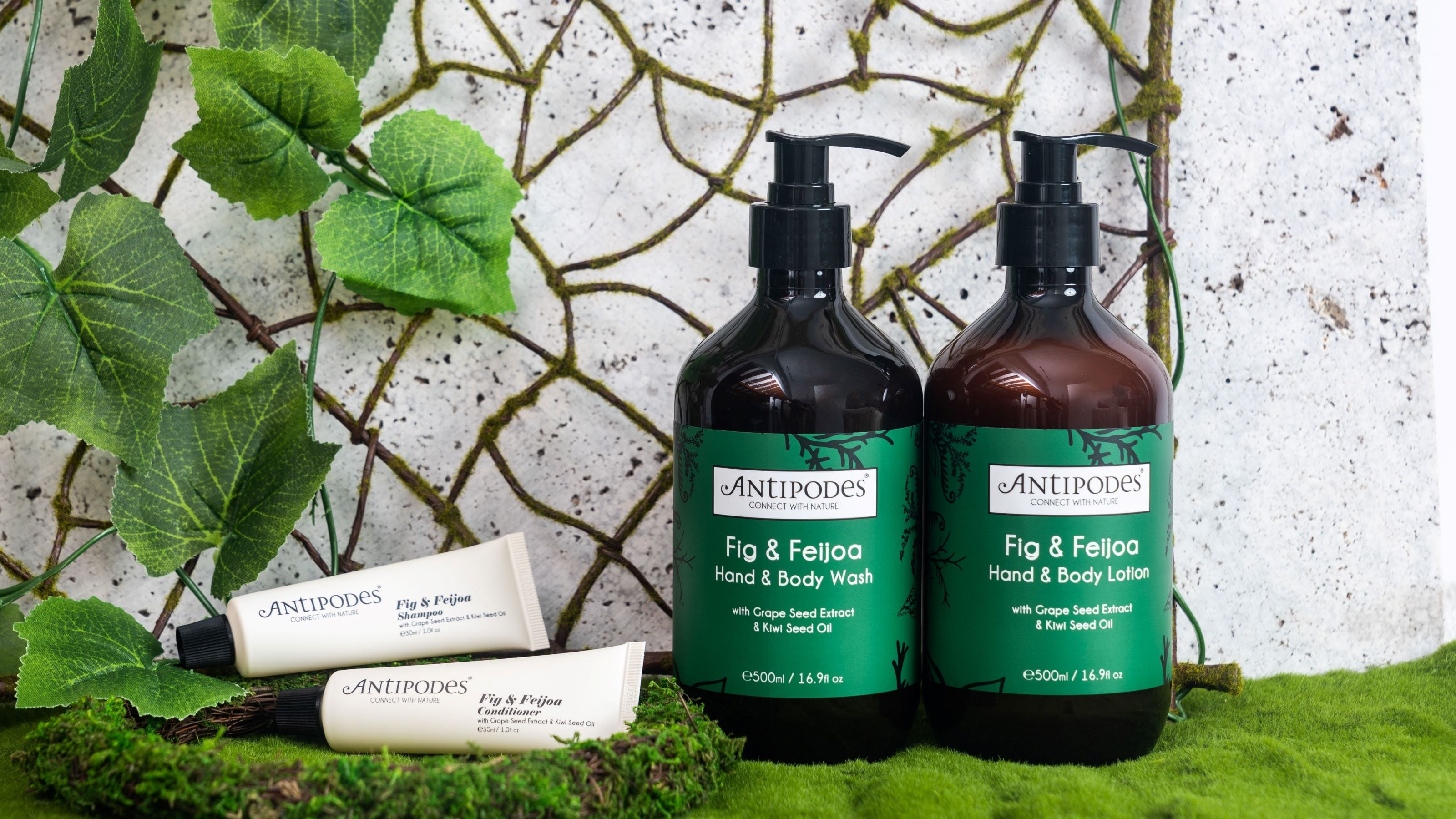 We use organic products called "ANTIPODES" which are made with consideration for the environment.