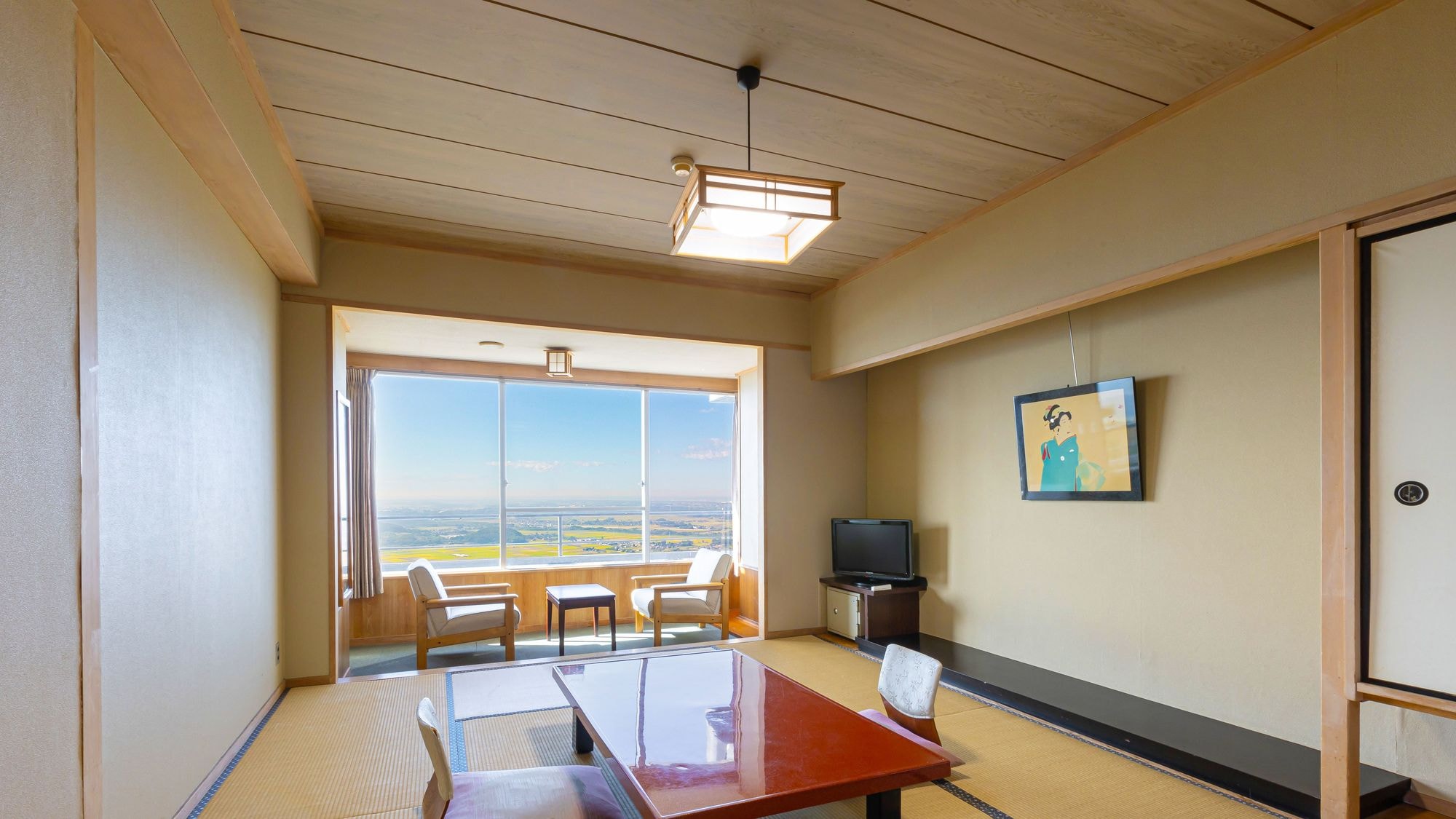 Japanese room 10 tatami panoramic view (with bath)