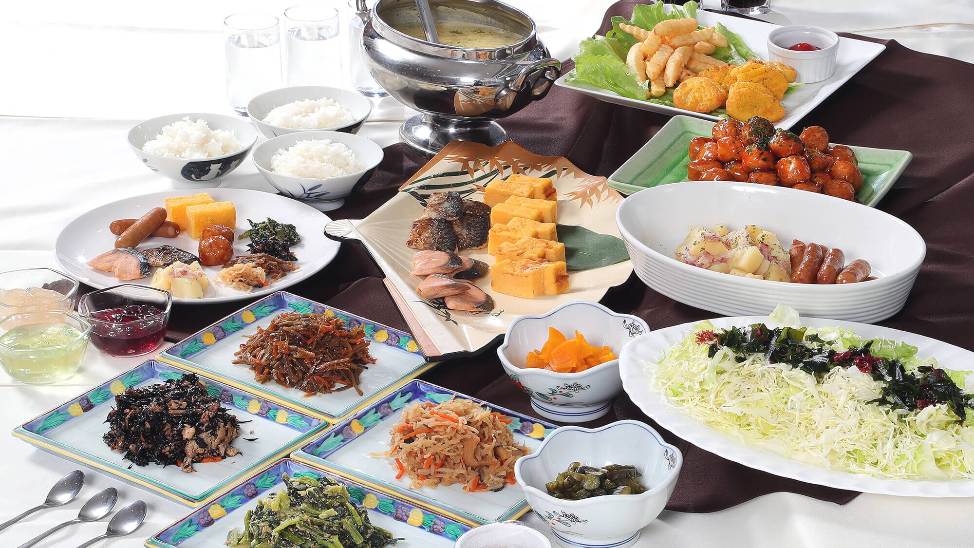 An example of breakfast buffet