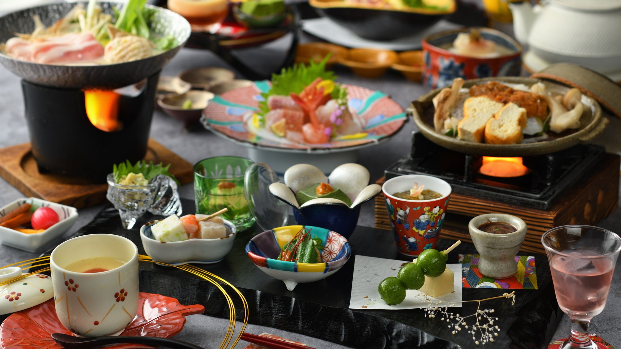 Each dish features a seasonal delicacy.