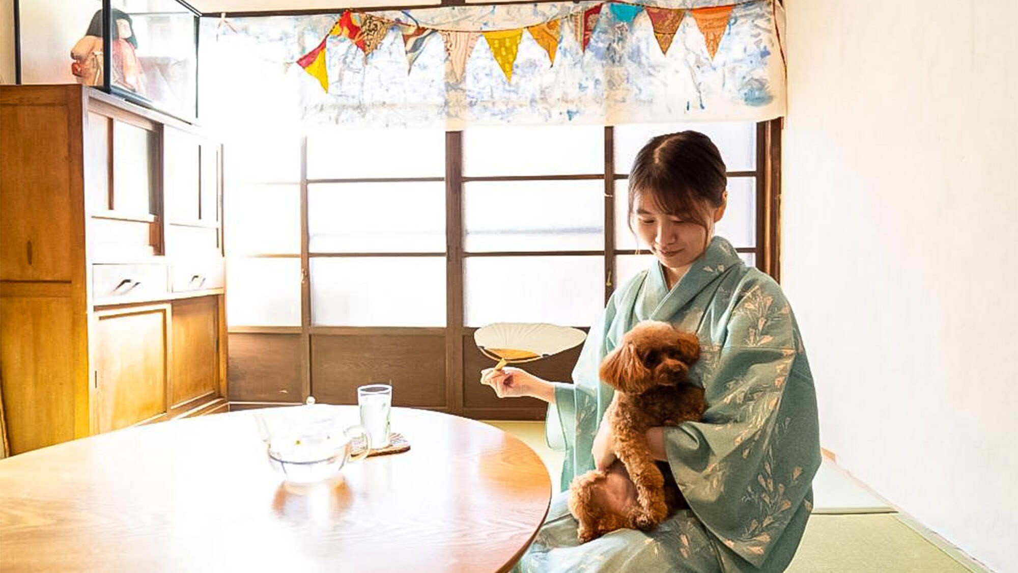 [日式房間] 1F 也有狗和貓。