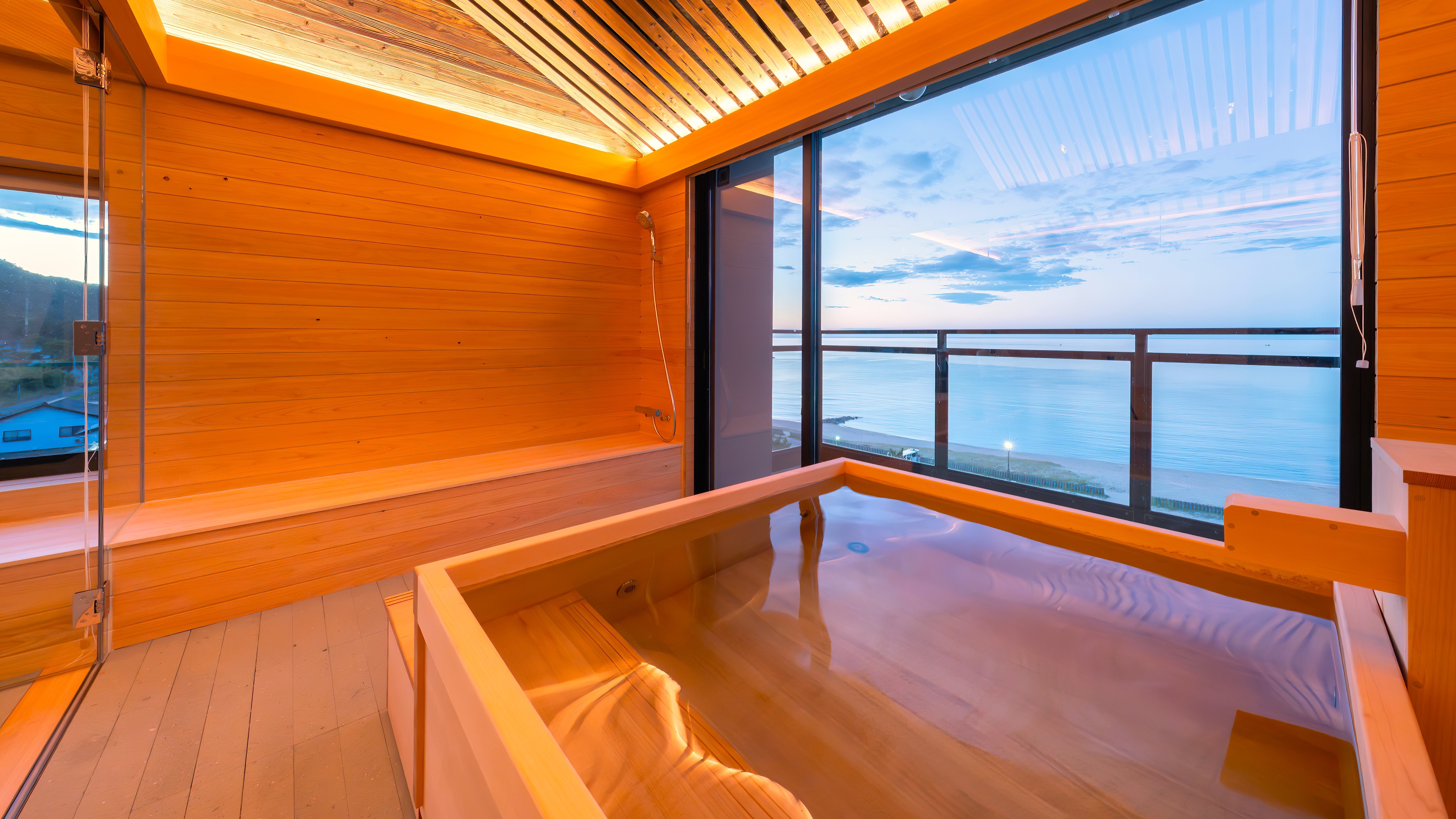 [Opening in the fall of 2012! "Betu-Raku"] Special room with hot spring observation bath with ocean view ◆ Luxury to be mesmerized by the vast Sea of Japan