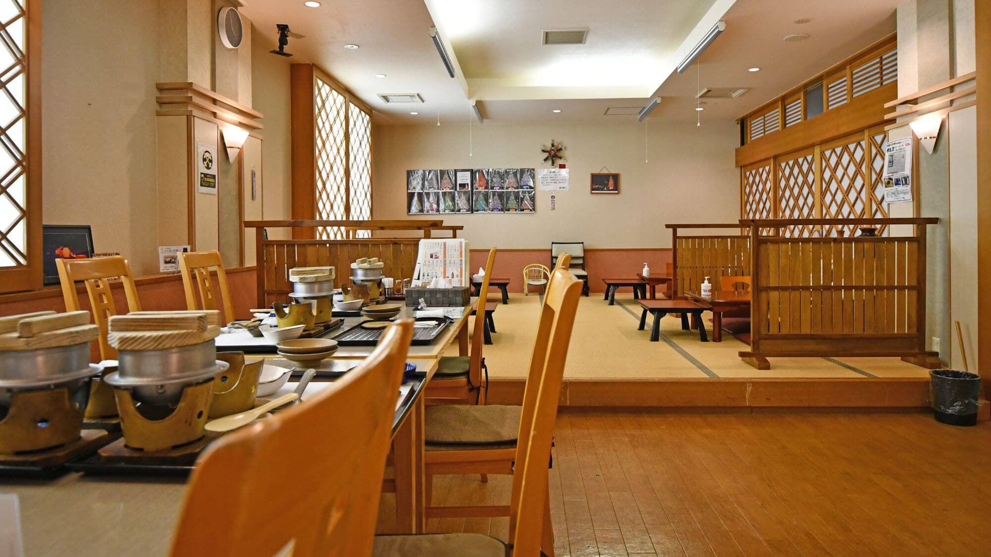 [Restaurant] We also have tables with chairs and raised seating.