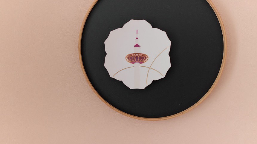 Original art that combines a tray and a bean plate