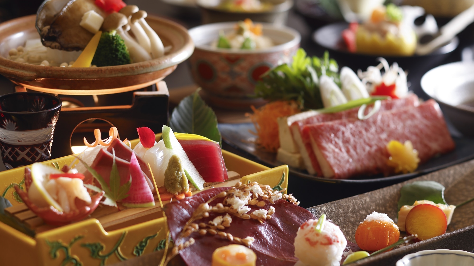 An example of a recommended autumn/winter kaiseki meal