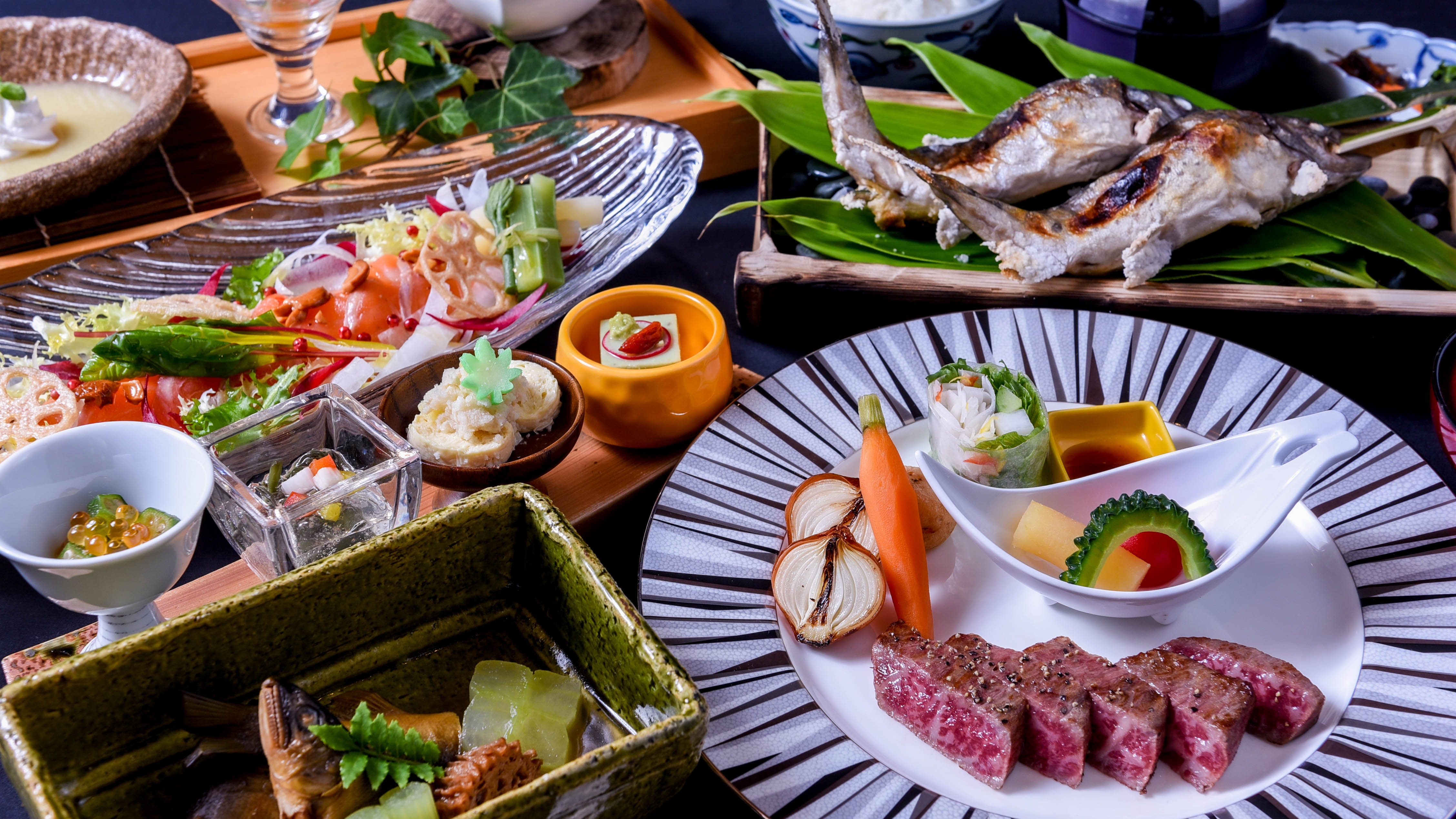 【모듬 예】 계절의 회석 요리