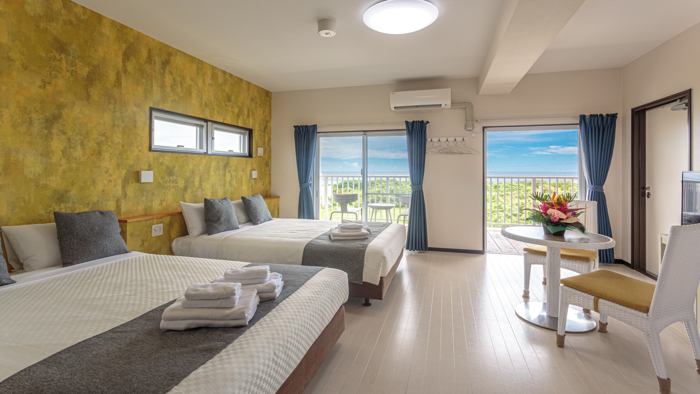 302: Capacity: 4 people. Vibrant interior that enhances the resort atmosphere.