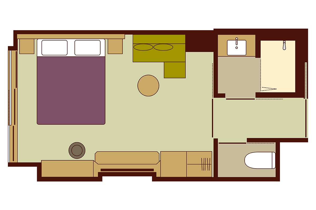 Đã được cải tạo: Phòng đôi cao cấp (23m²)