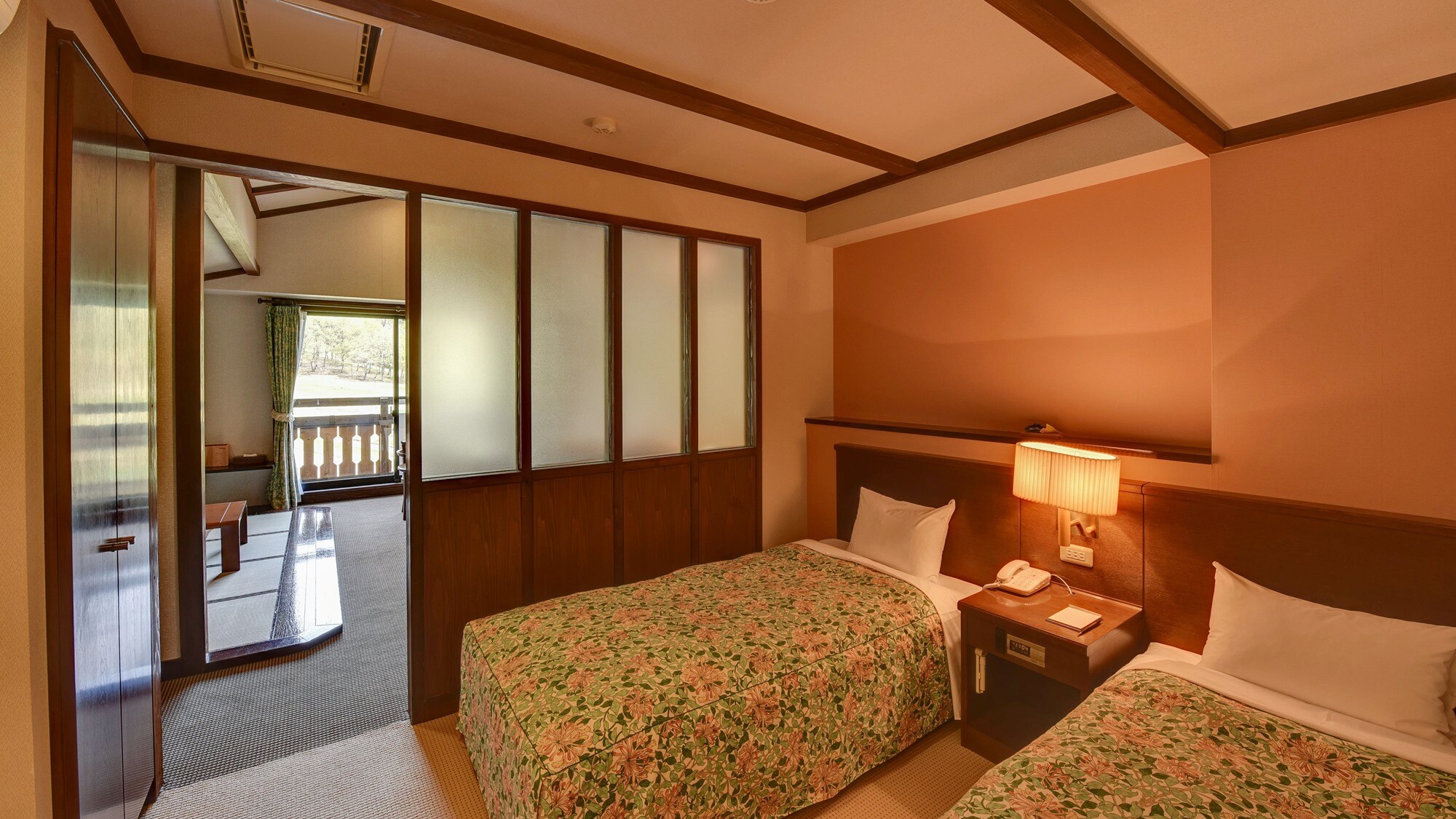 * [Family room] The bedroom has a door and is a private space.