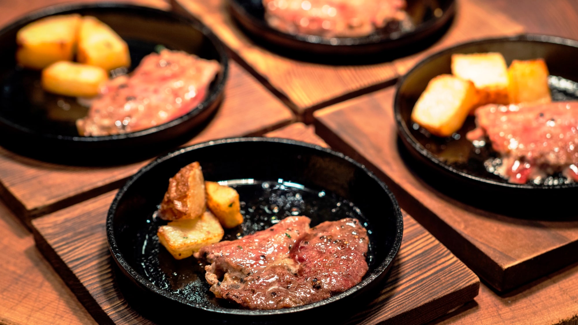 An example of dinner: Beef teppanyaki
