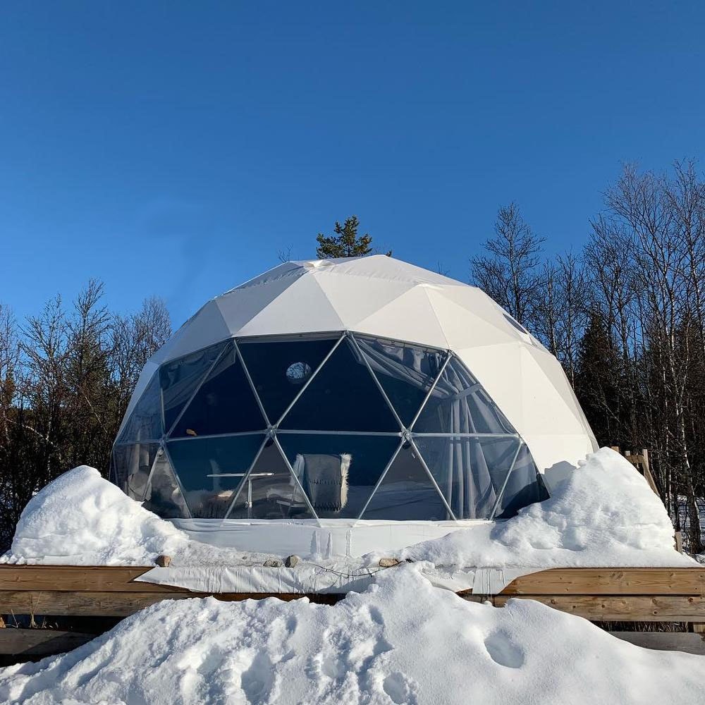 Winter glamping tent