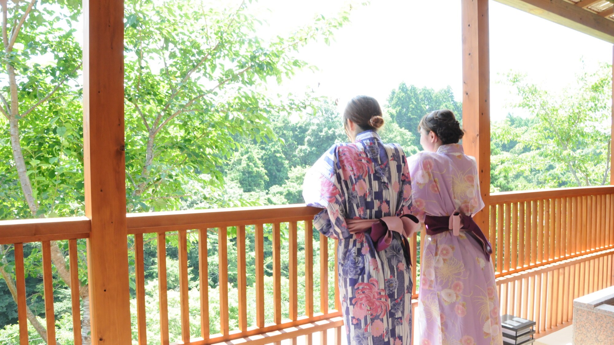 Colorful yukata rental