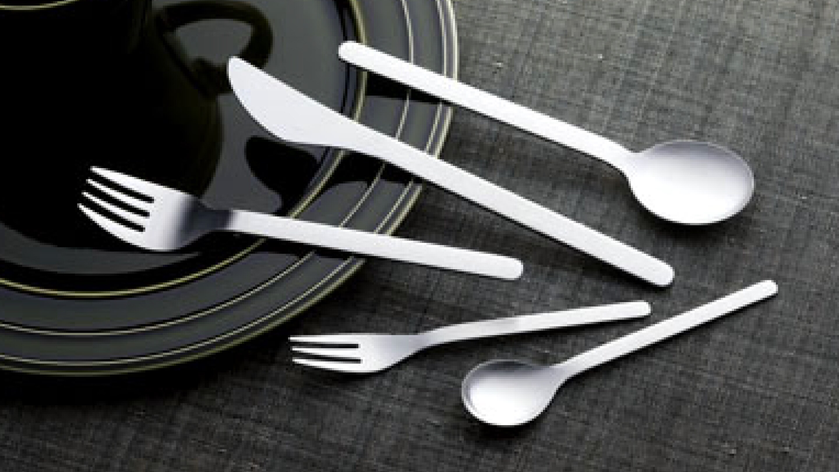 Set of 5 in-flight cutlery