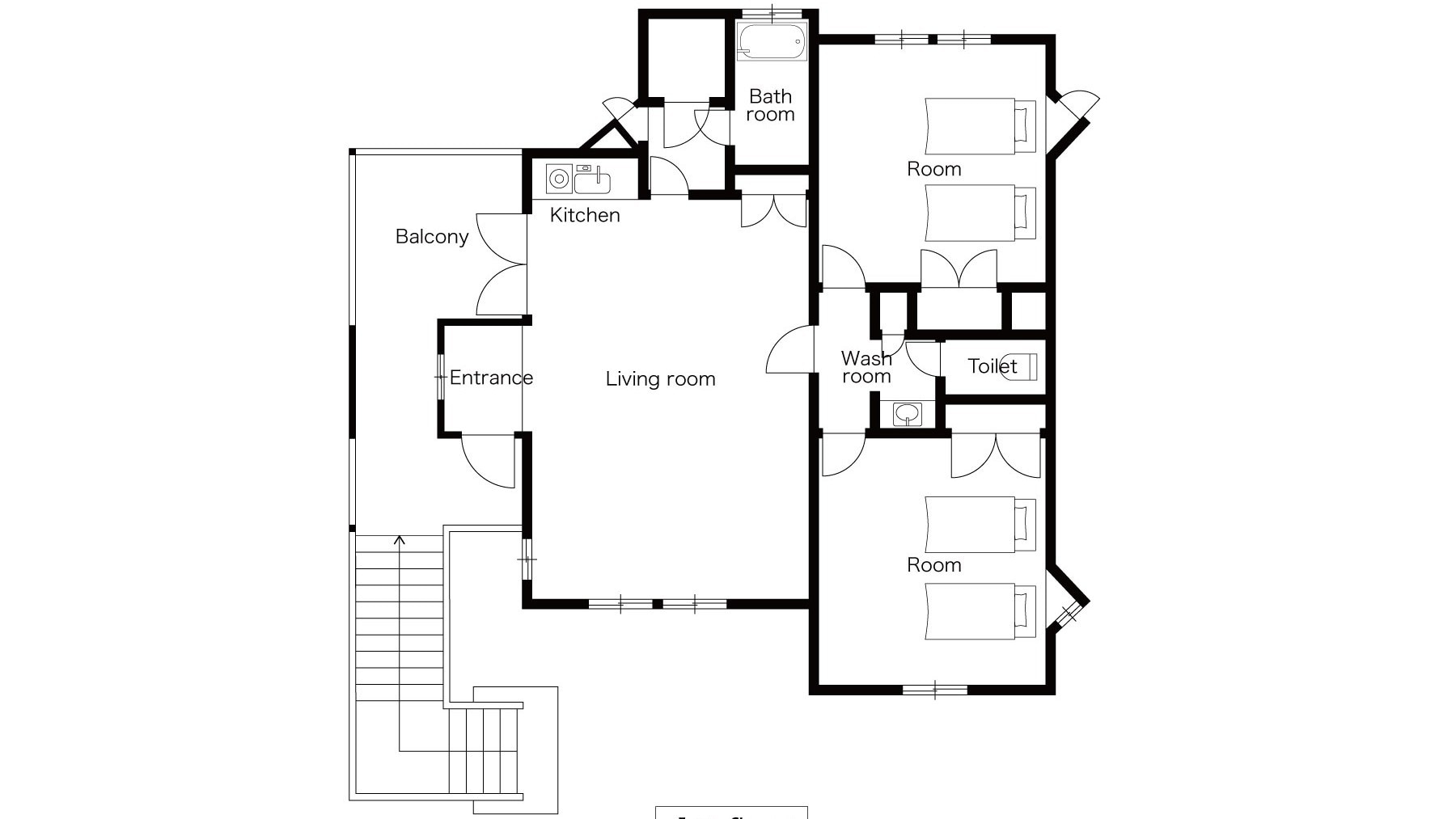 Cottage 4 tempat tidur (contoh)