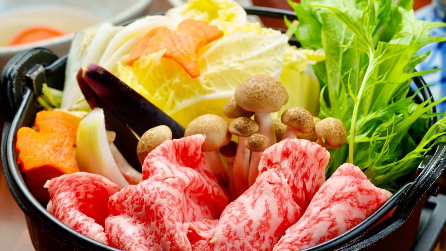 【日式黑毛牛肉寿喜烧锅】