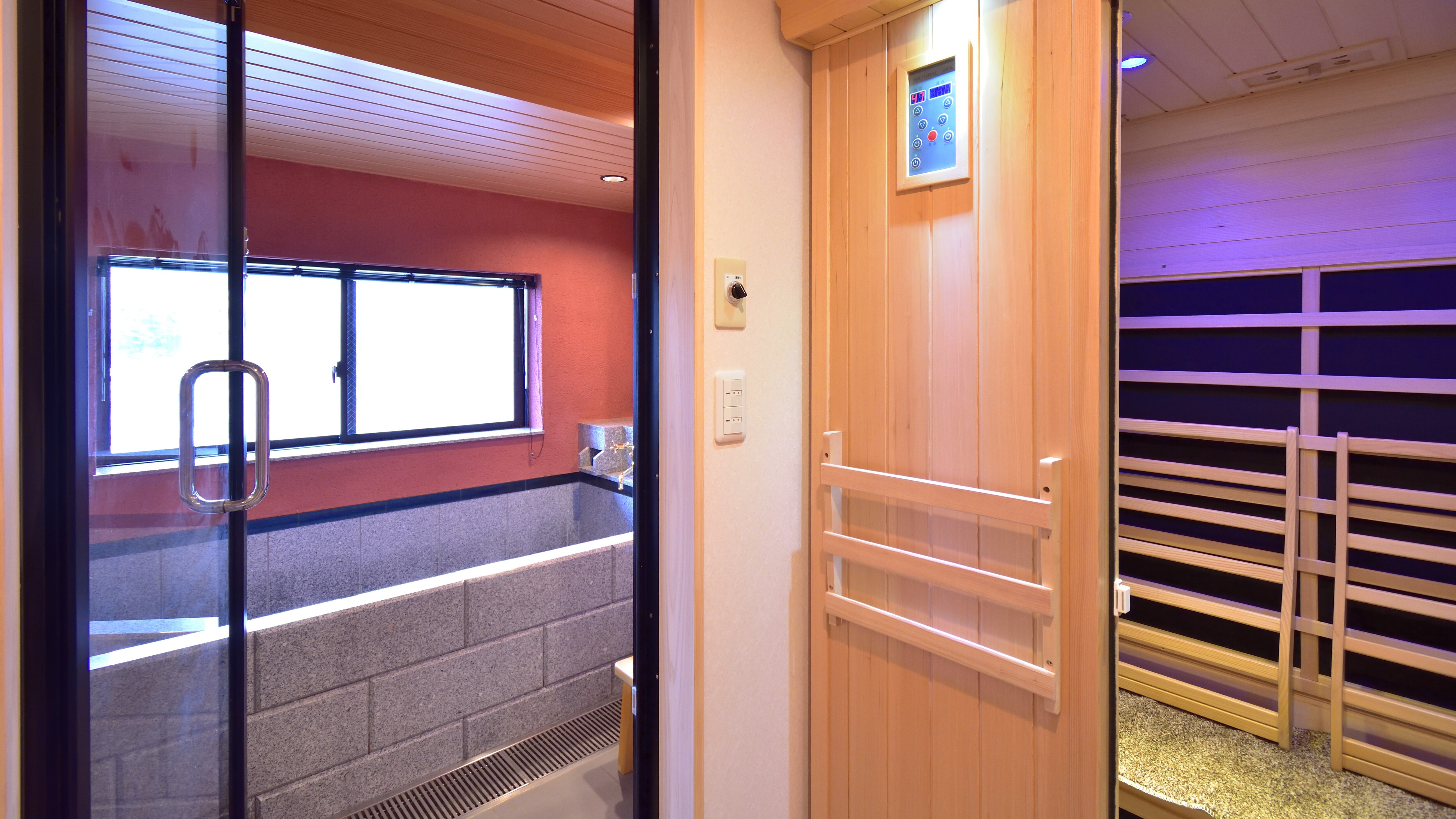 Newly established in 2023 "Haku ~ HAKU ~" Japanese-Western style room with fine view bath + low-temperature private sauna