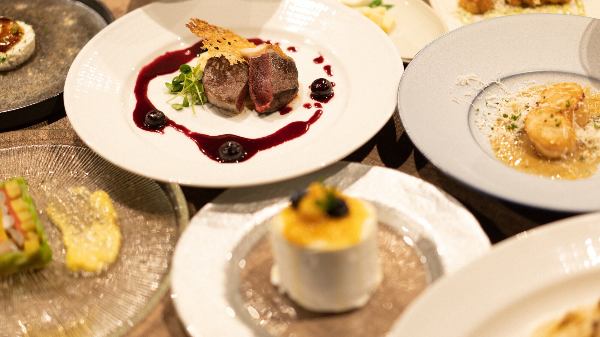 [Example Dinner] Enjoy seasonal ingredients with a full course meal featuring Mashu deer.