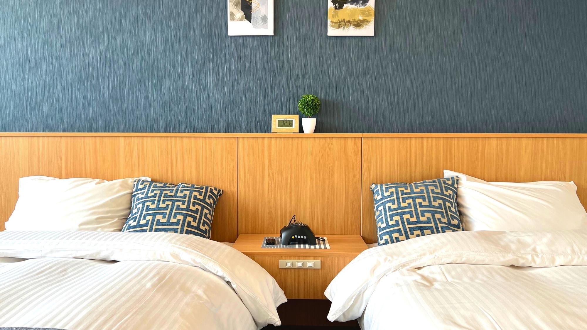 <Comfort Twin> A refreshing "Sea Modern" room with a blue theme