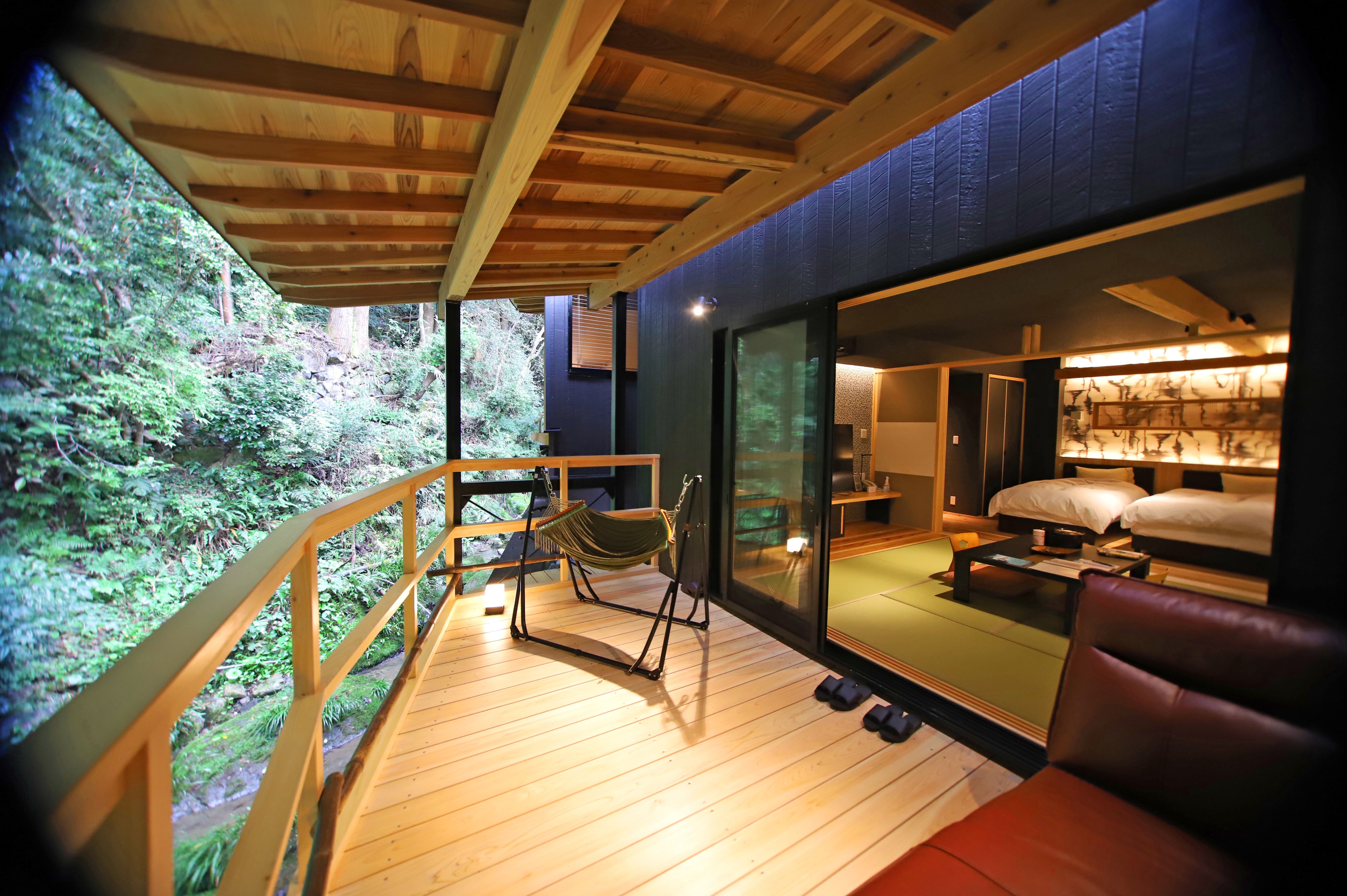 [◆ Hibiki- ◆] Semi-open-air bath & Japanese-Western style room with terrace (46 sqm) * No smoking *