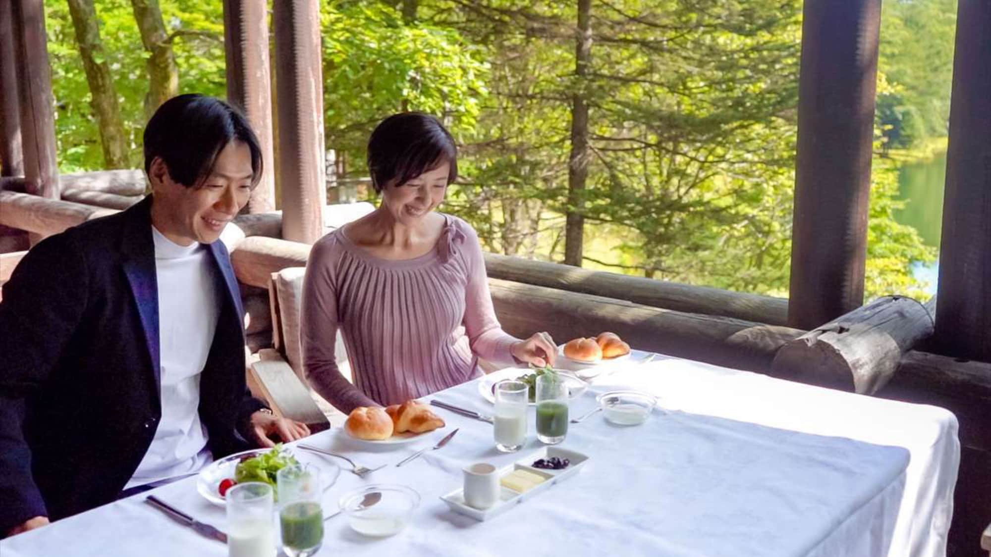 Breakfast can also be served on the terrace. ※Extra charge