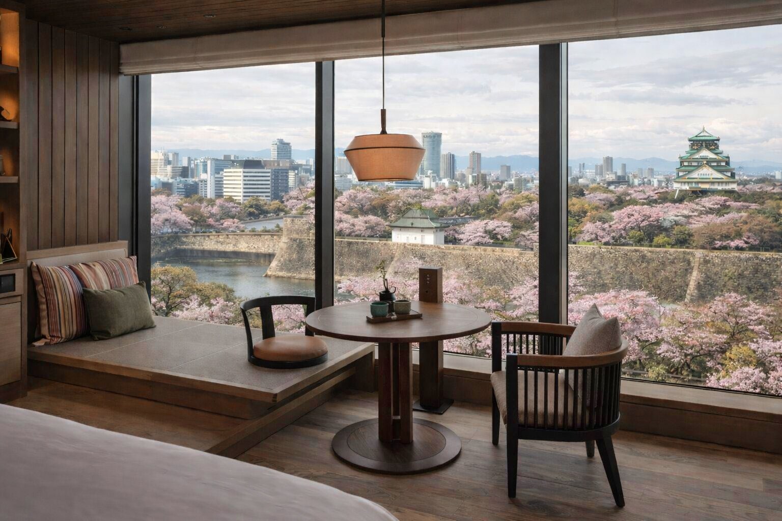 從客房可欣賞櫻花美景