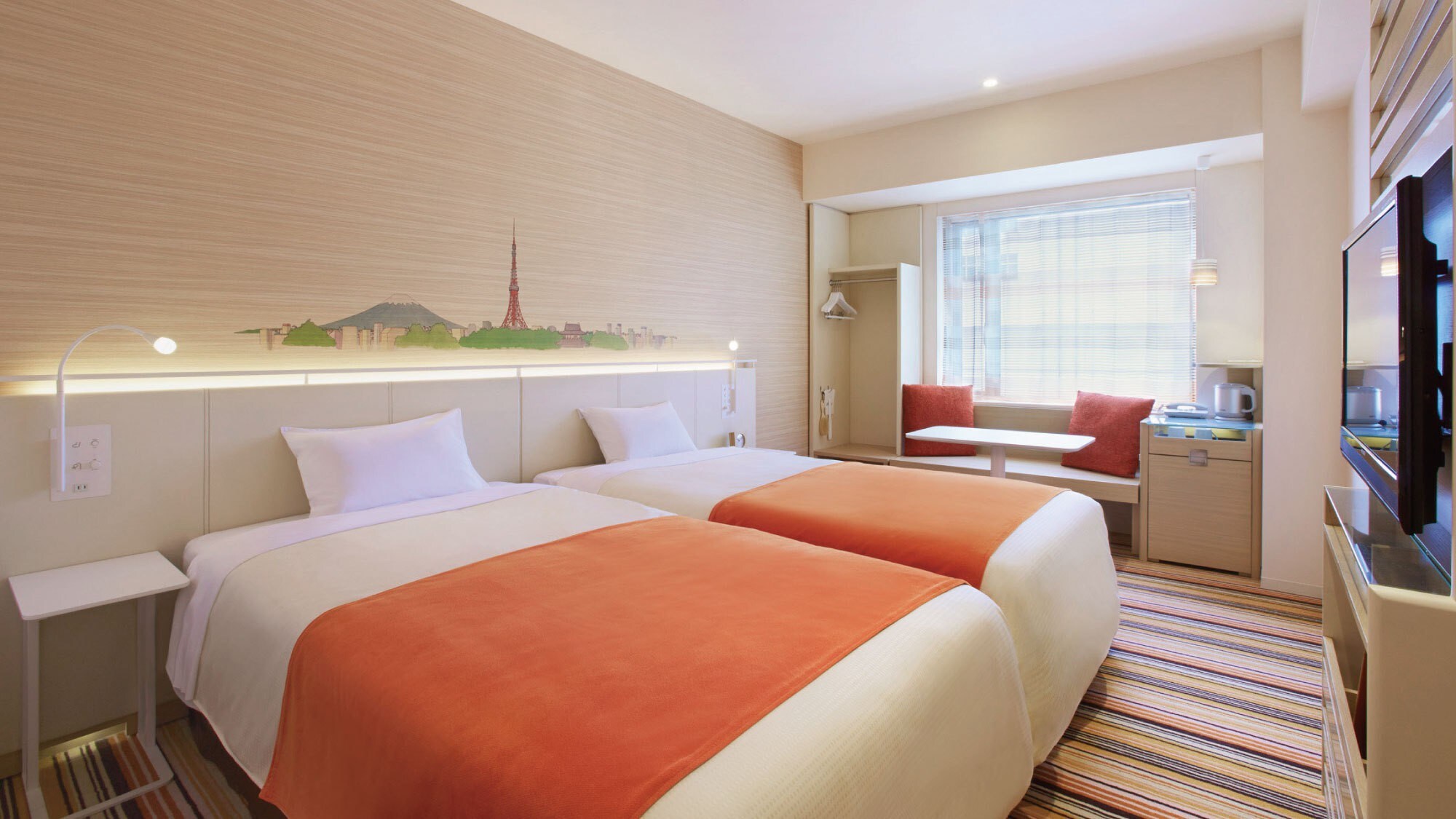 Gedung T - Kamar Twin (Oranye Segar)