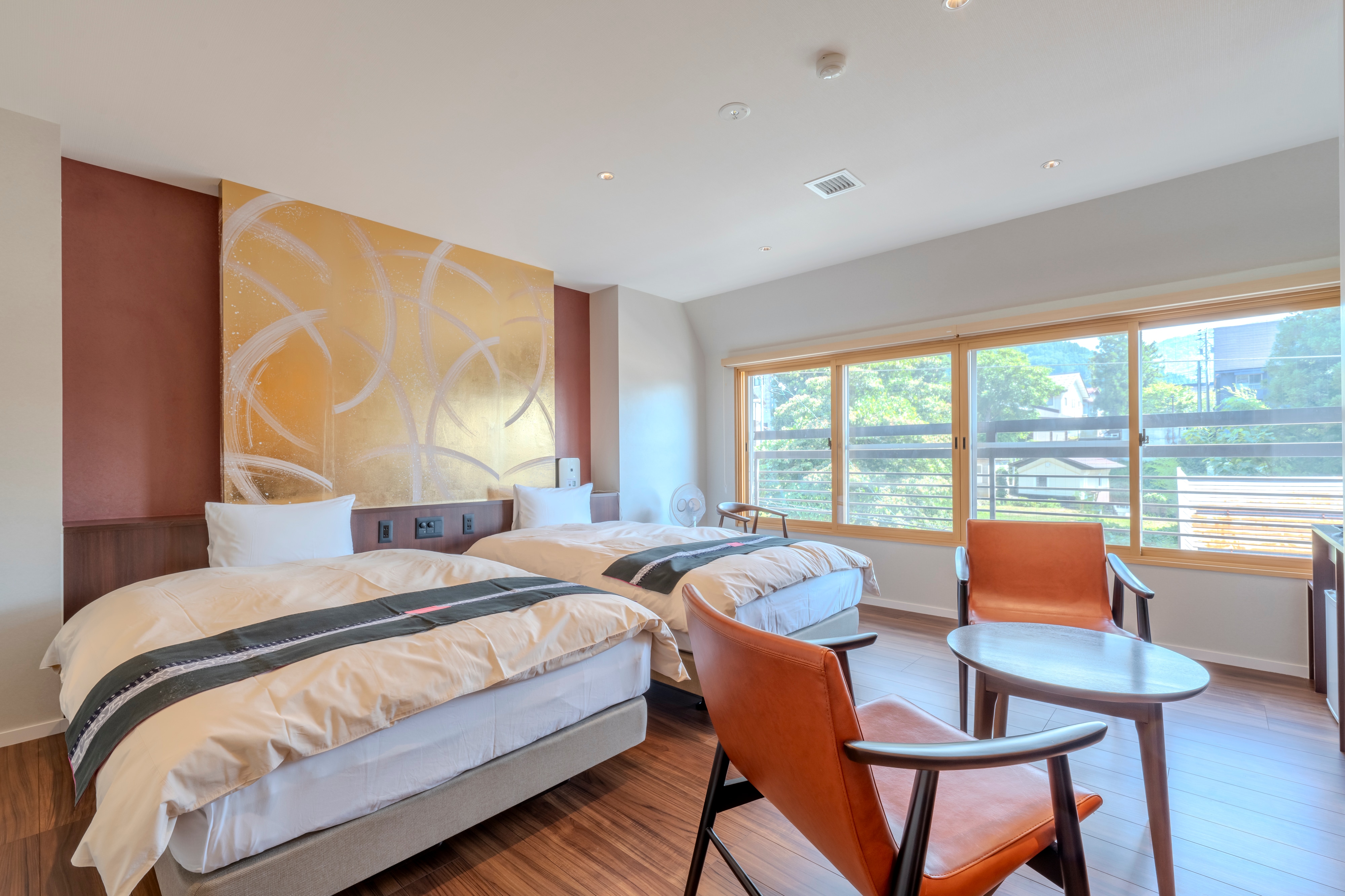 【信濃亭湯之岡】世界聞名的溫泉「真湯」的西式雙床房，附設浴缸