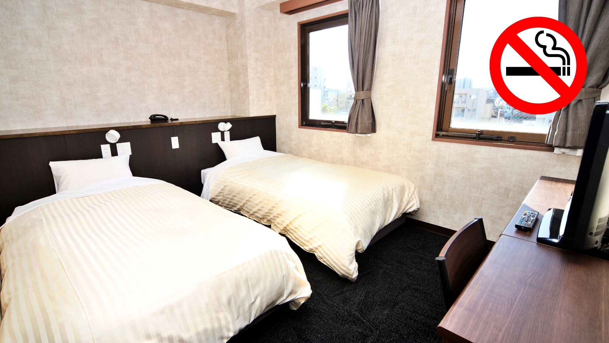 Twin room with air conditioning (central type)